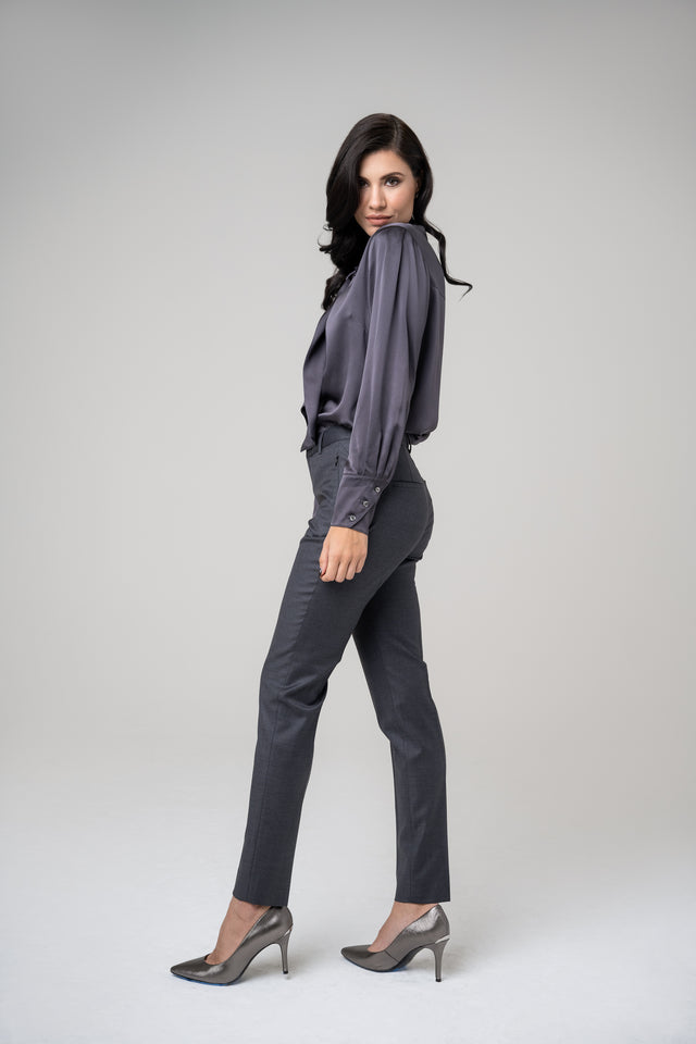 Alina, Charcoal Ankle Pant
