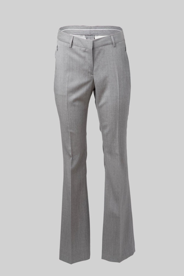Platinum Grey Mélange Flare Trouser